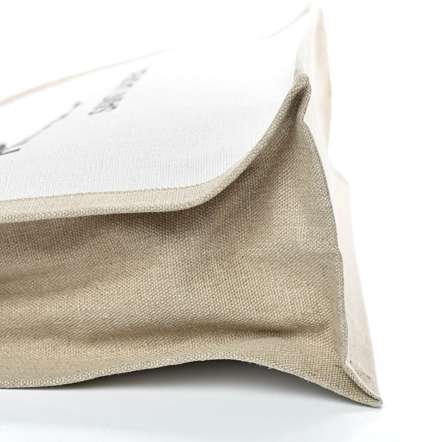 Linen Calfskin Rive Gauche Tote Optic White