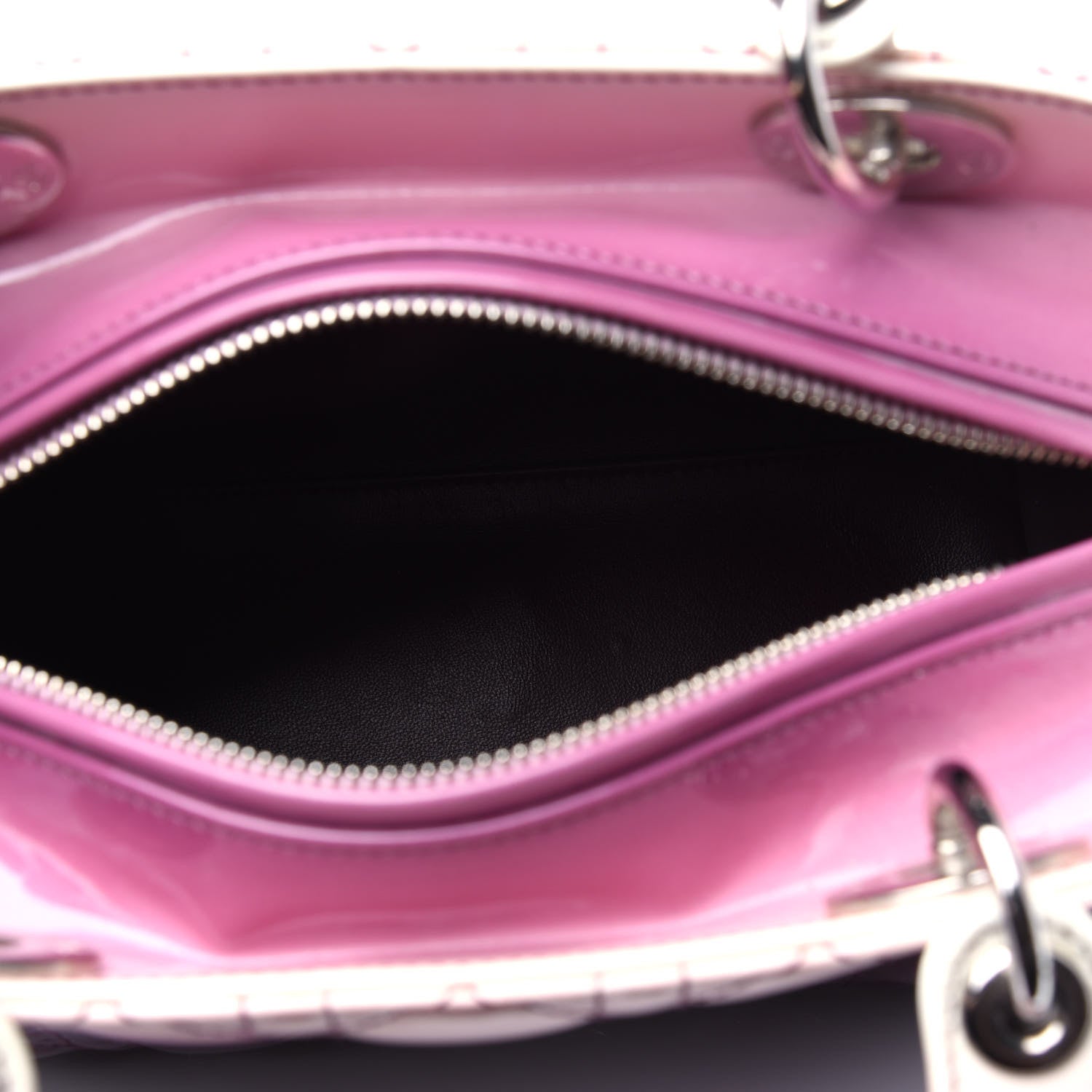 Christian Dior Patent Cannage Gradient Medium Lady Dior Pink Purple 4 of 5