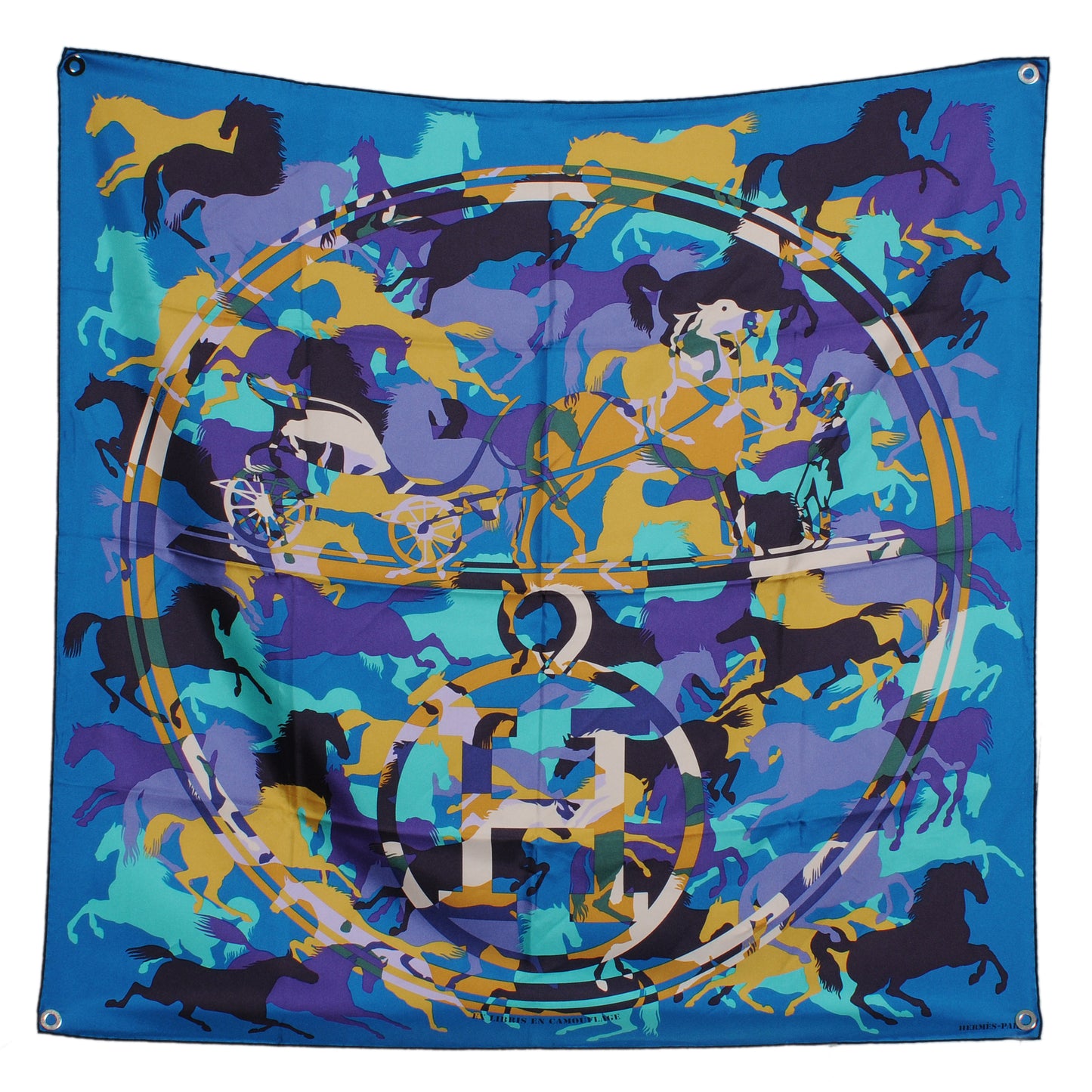 Silk Ex Libris En Camouflage Scarf 90
