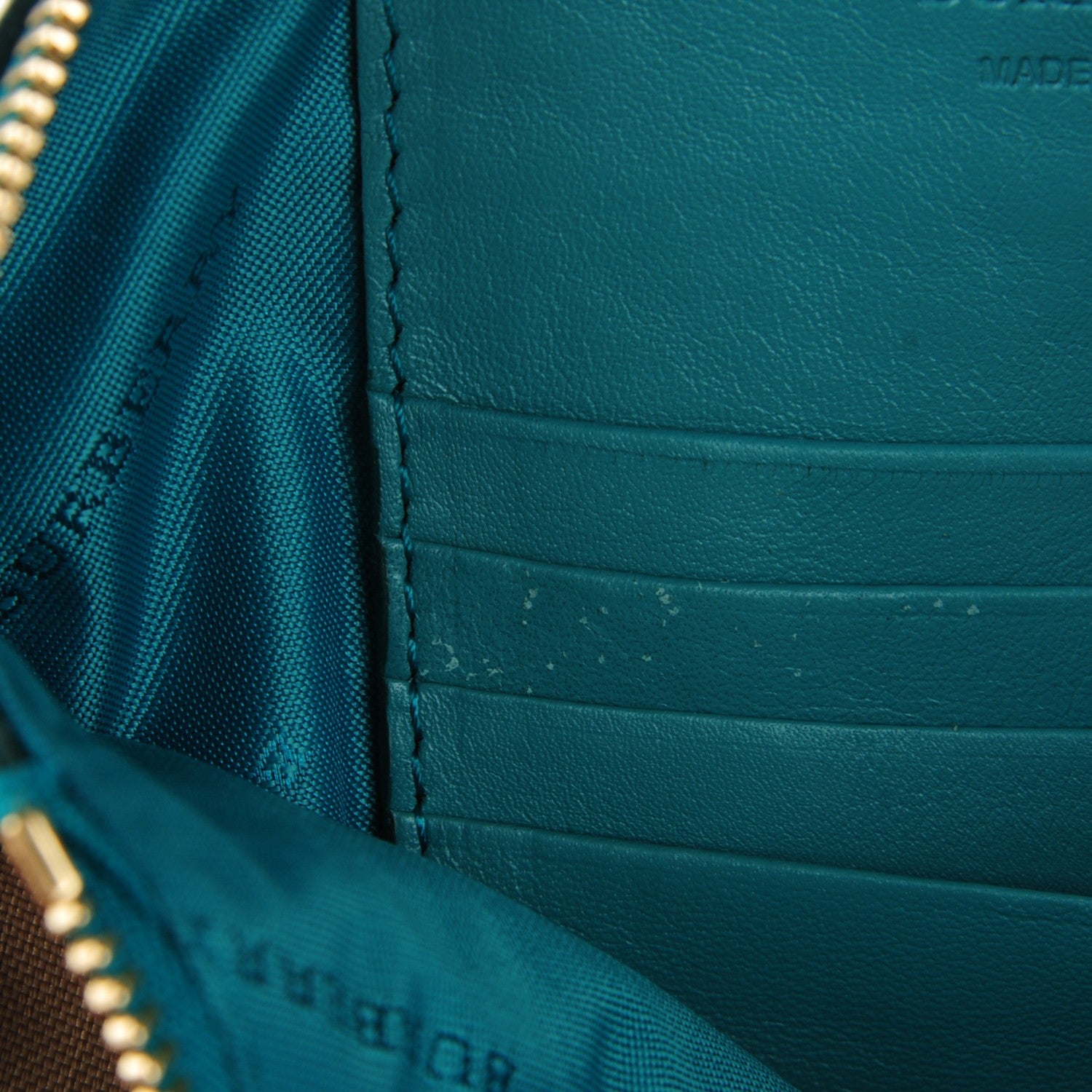 Burberry Horseferry Check Peyton Crossbody Clutch Bag Aqua 6 of 7