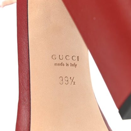 Gucci Calfskin Miro Soft Horsebit High Heel Sandals 39.5 Rosso 6 of 7