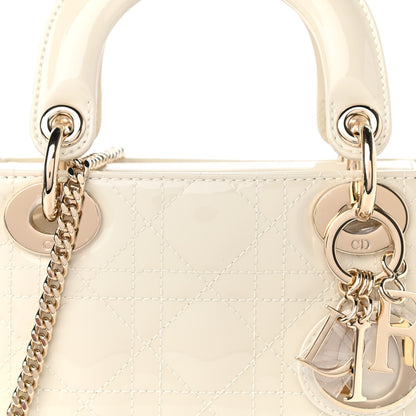 Christian Dior Patent Cannage Mini Lady Dior Ivory 6 of 9