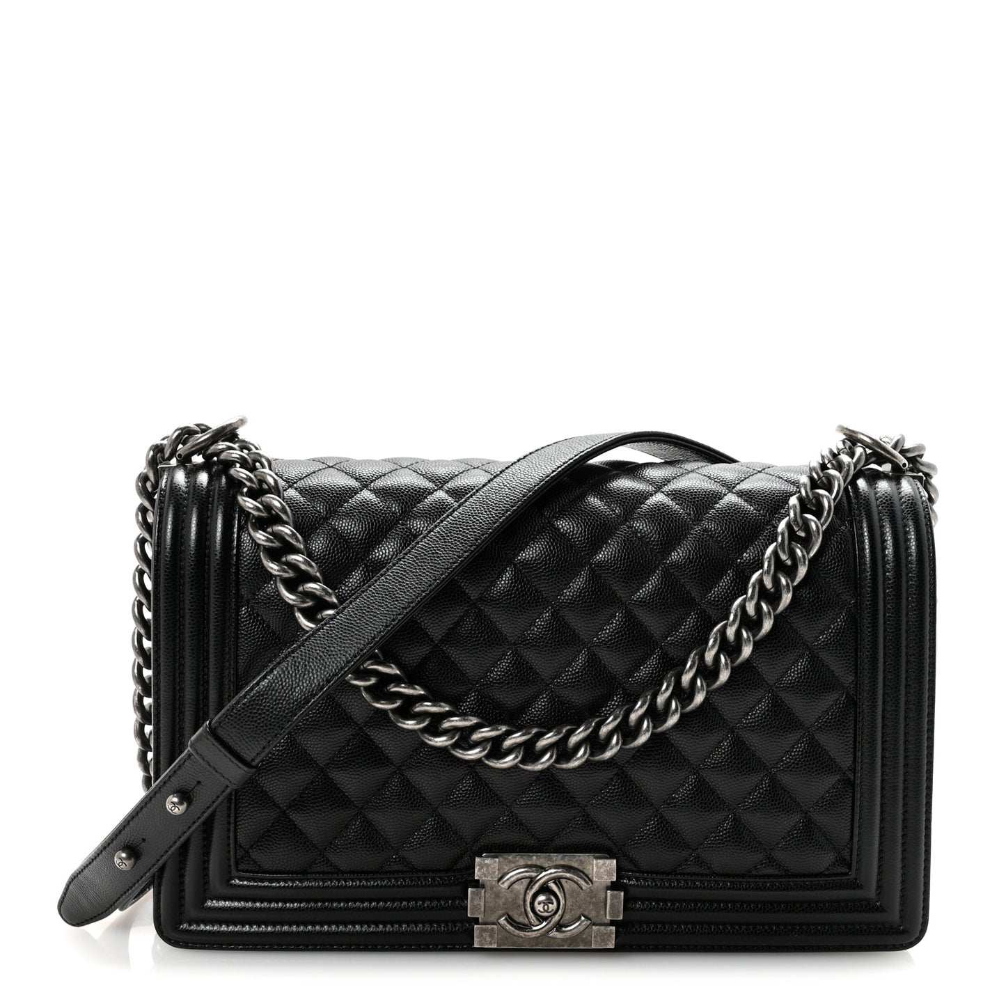 Caviar Quilted New Medium Boy Flap Black