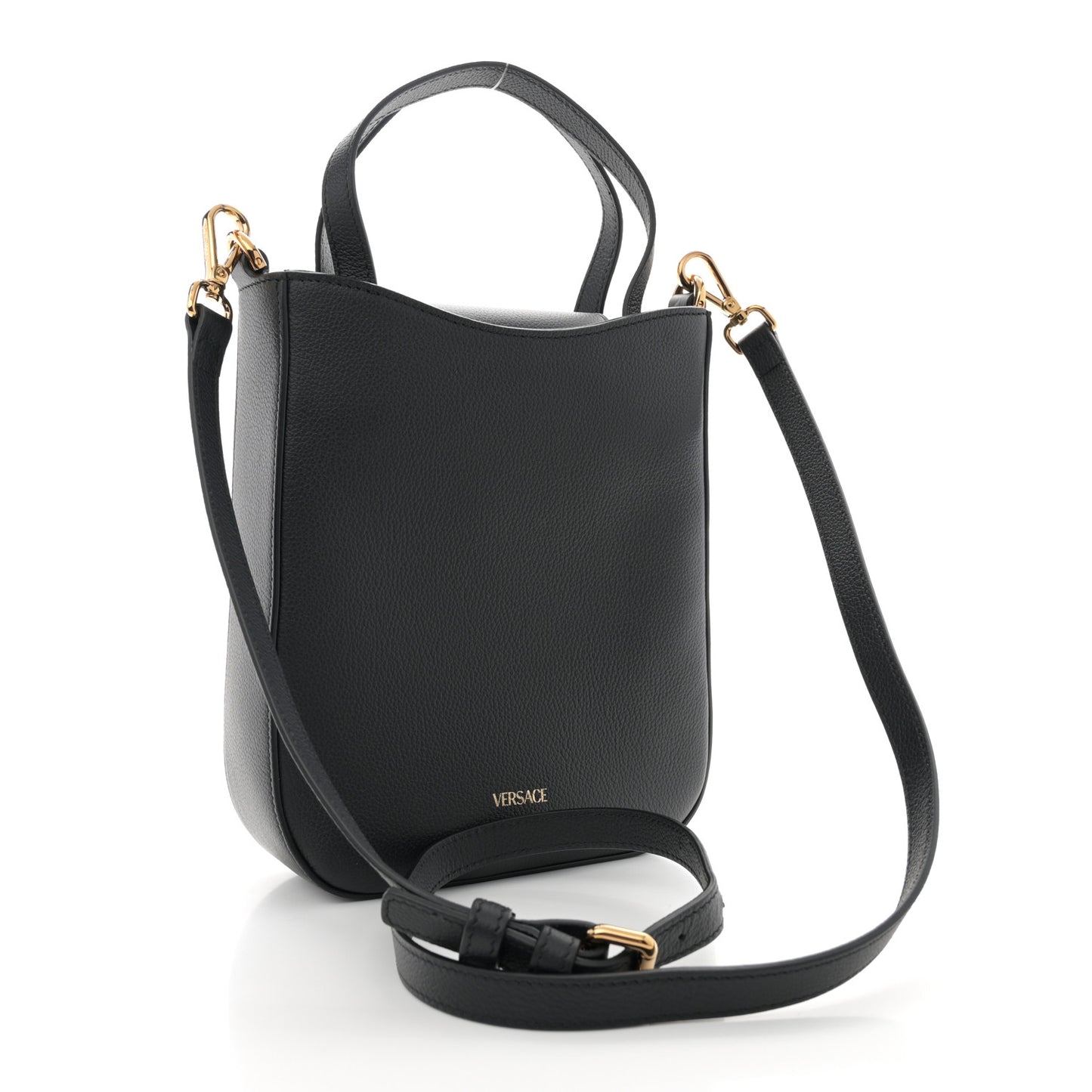 Calfskin La Medusa Top Handle Hobo Black