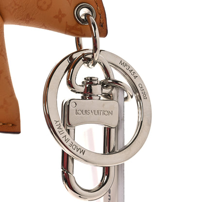 Louis Vuitton Calfskin Monogram Printed LV Fortune Cookie Bag Charm Key Holder Brown 3 of 4