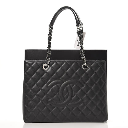 Chanel Caviar Quilted Grand Shopping Tote GST Dark Grey 8 of 8