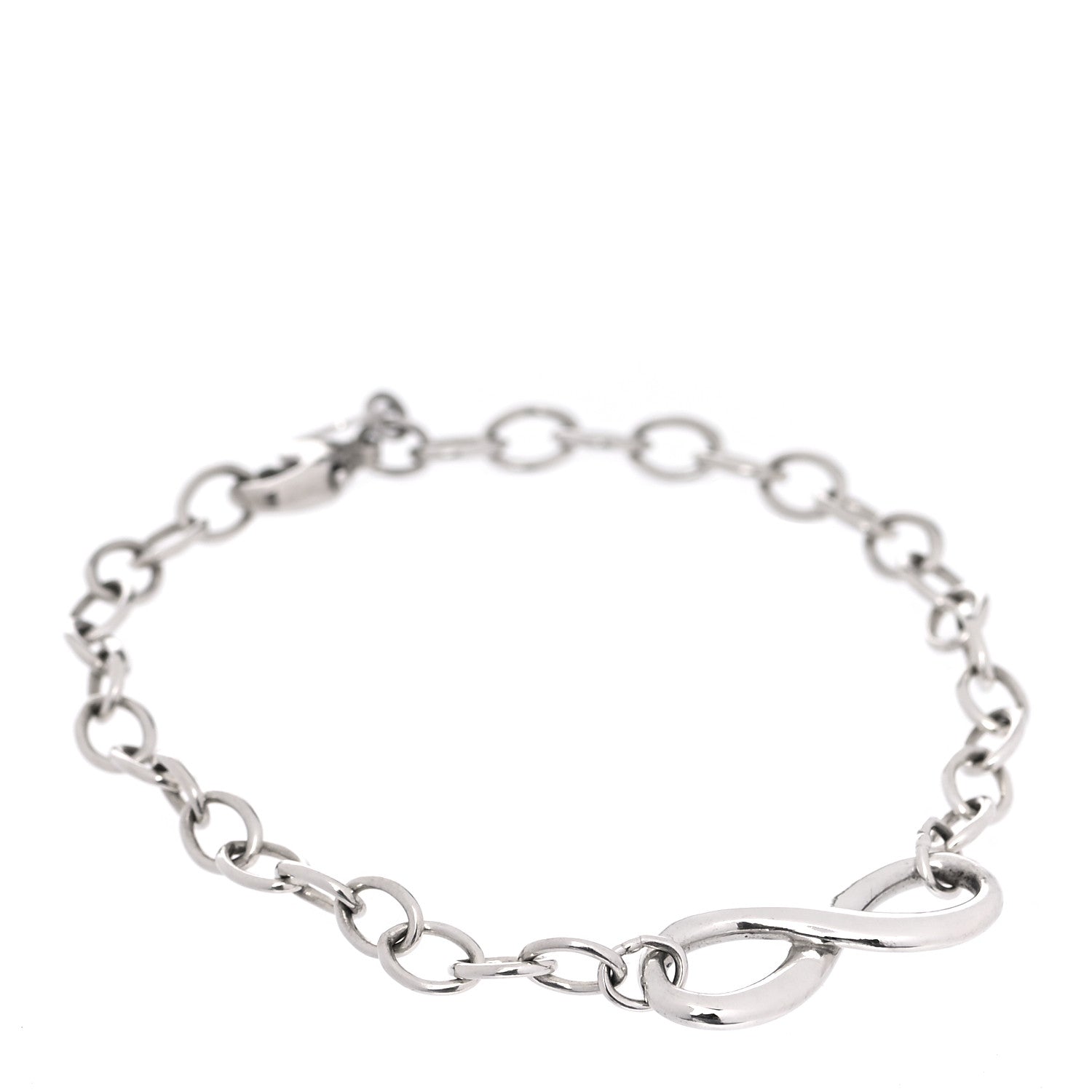 Tiffany Sterling Silver Infinity Chain Bracelet 1 of 5