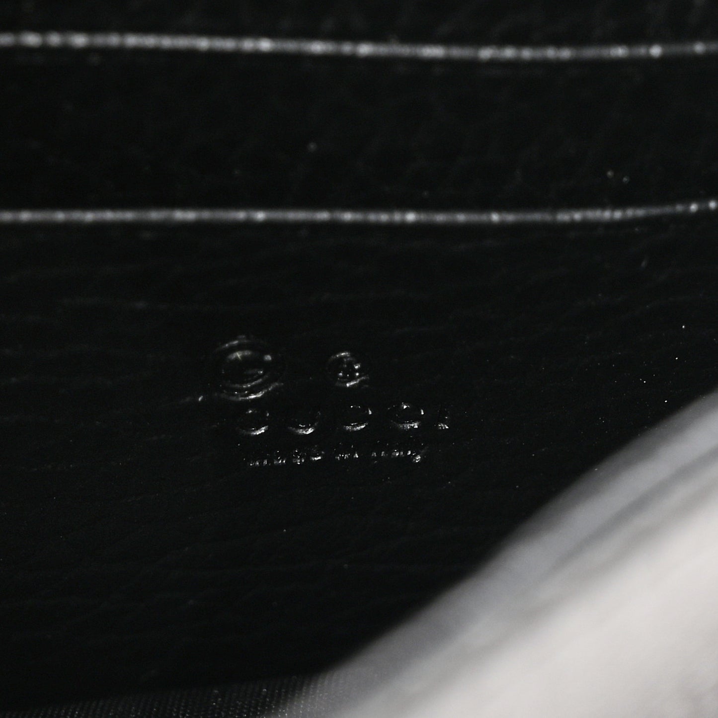 Dollar Calfskin Interlocking G Chain Wallet Black