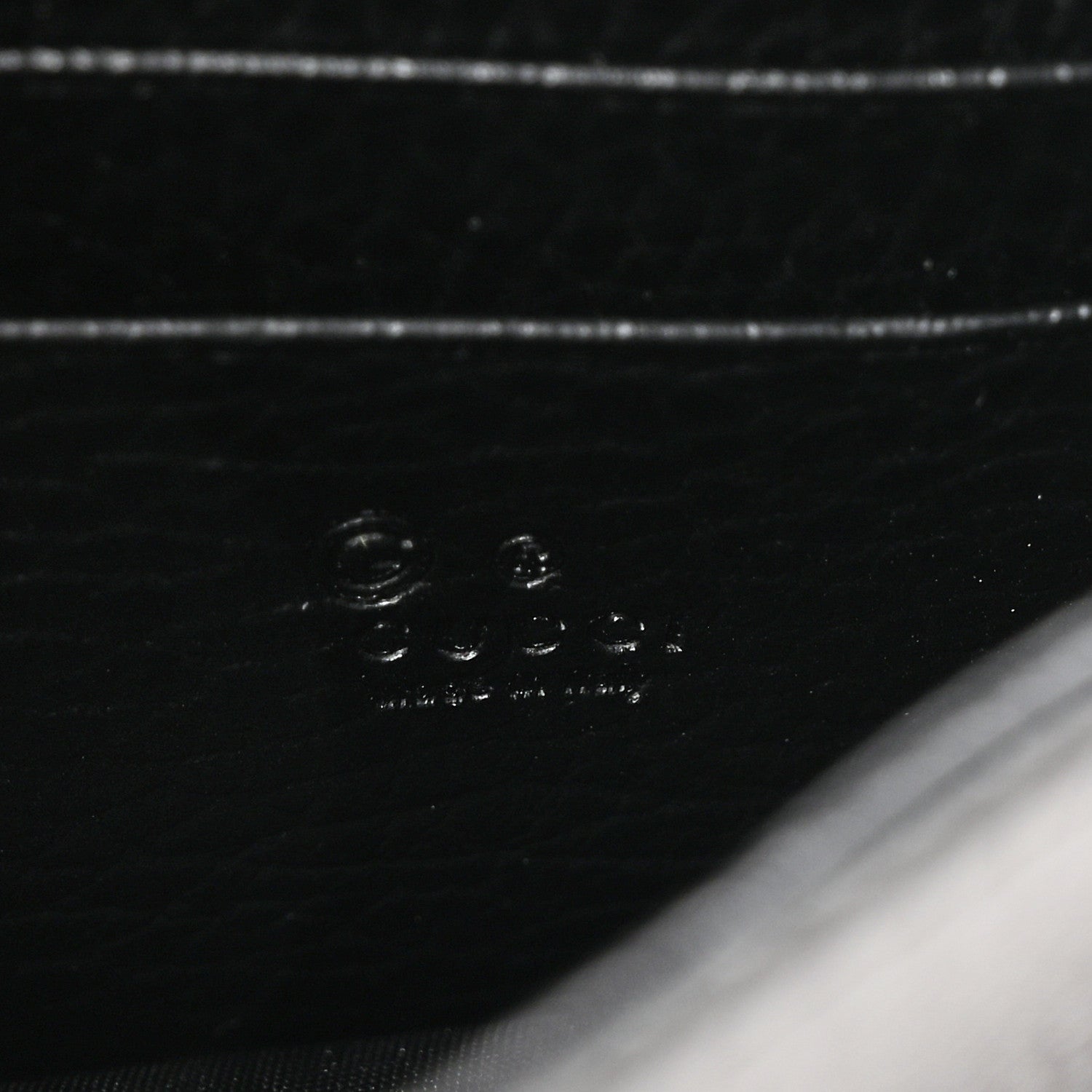 Gucci Dollar Calfskin Interlocking G Chain Wallet Black 6 of 10