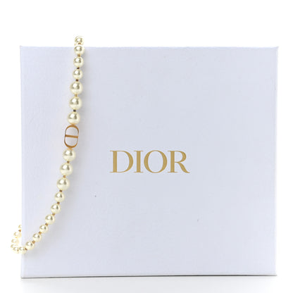 Christian Dior Pearl 30 Montaigne Choker Necklace Gold 6 of 6