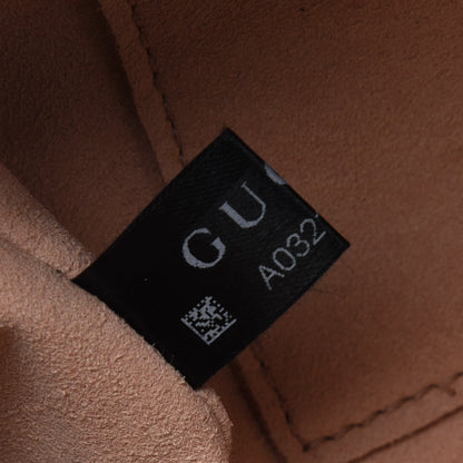 Gucci Monogram Matelasse Diagonal Small GG Marmont Chain Shoulder Bag Beige Black 8 of 15