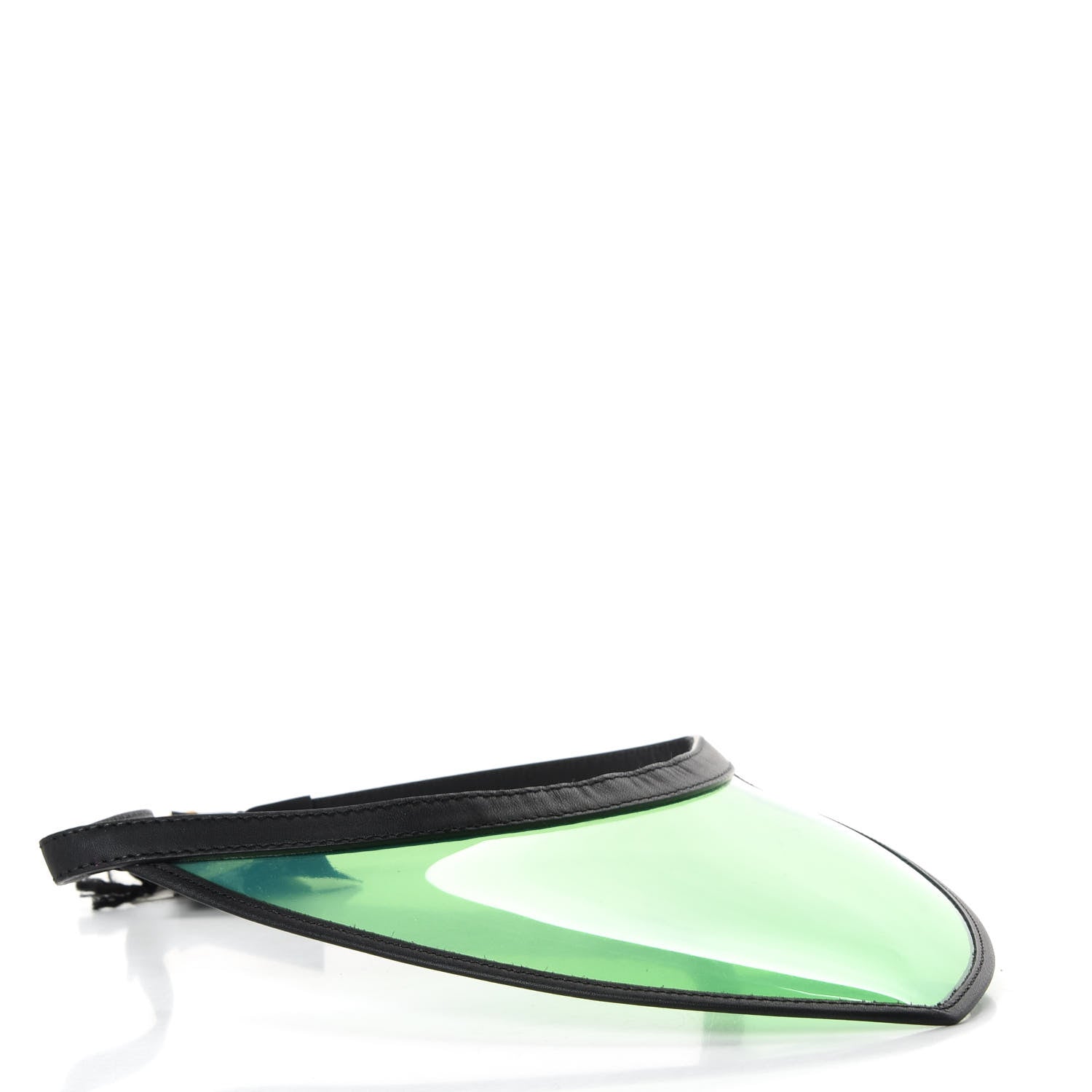Gucci Calfskin Vinyl Visor S Black Green 3 of 6