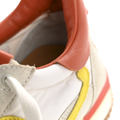 Loewe Nylon Suede Flow Runner Sneakers 39 Grey Yellow 10 of 14