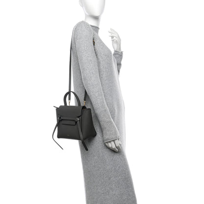 Celine Grained Calfskin Nano Belt Bag Grey 2 of 14