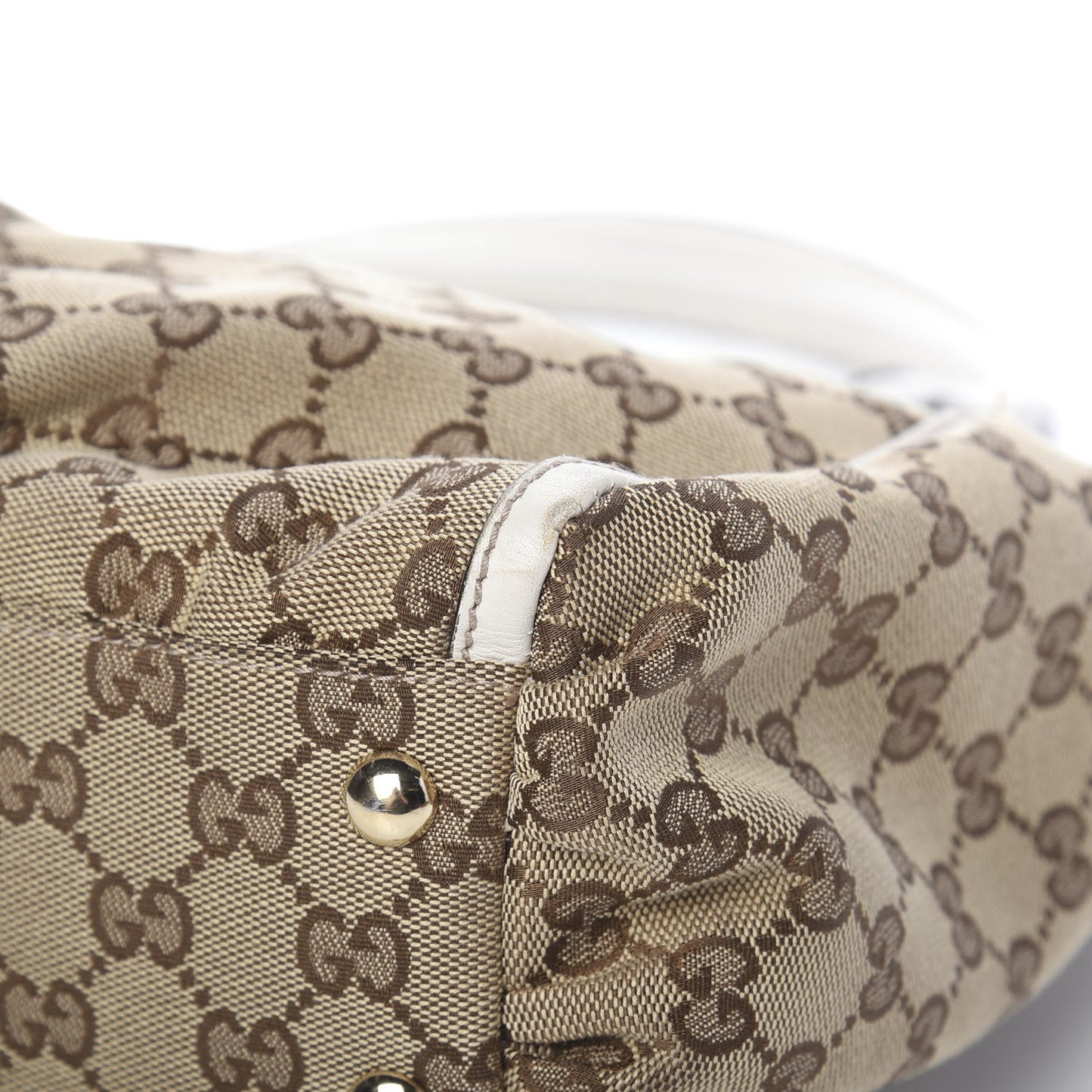 Monogram D Gold Ring Tote White