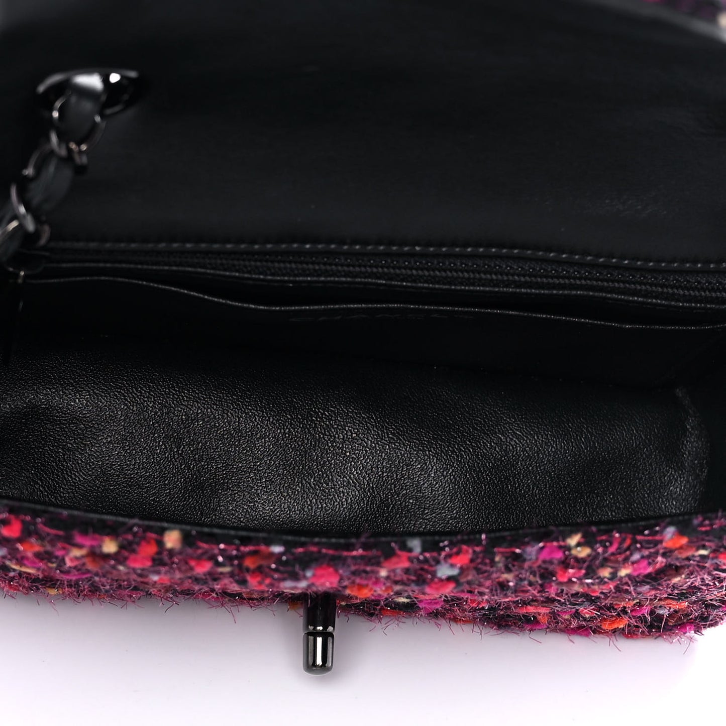 Tweed Quilted Mini Rectangular Flap Pink Multicolor
