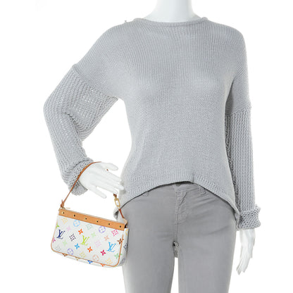 Louis Vuitton Monogram Multicolor Pochette Accessories White 2 of 12