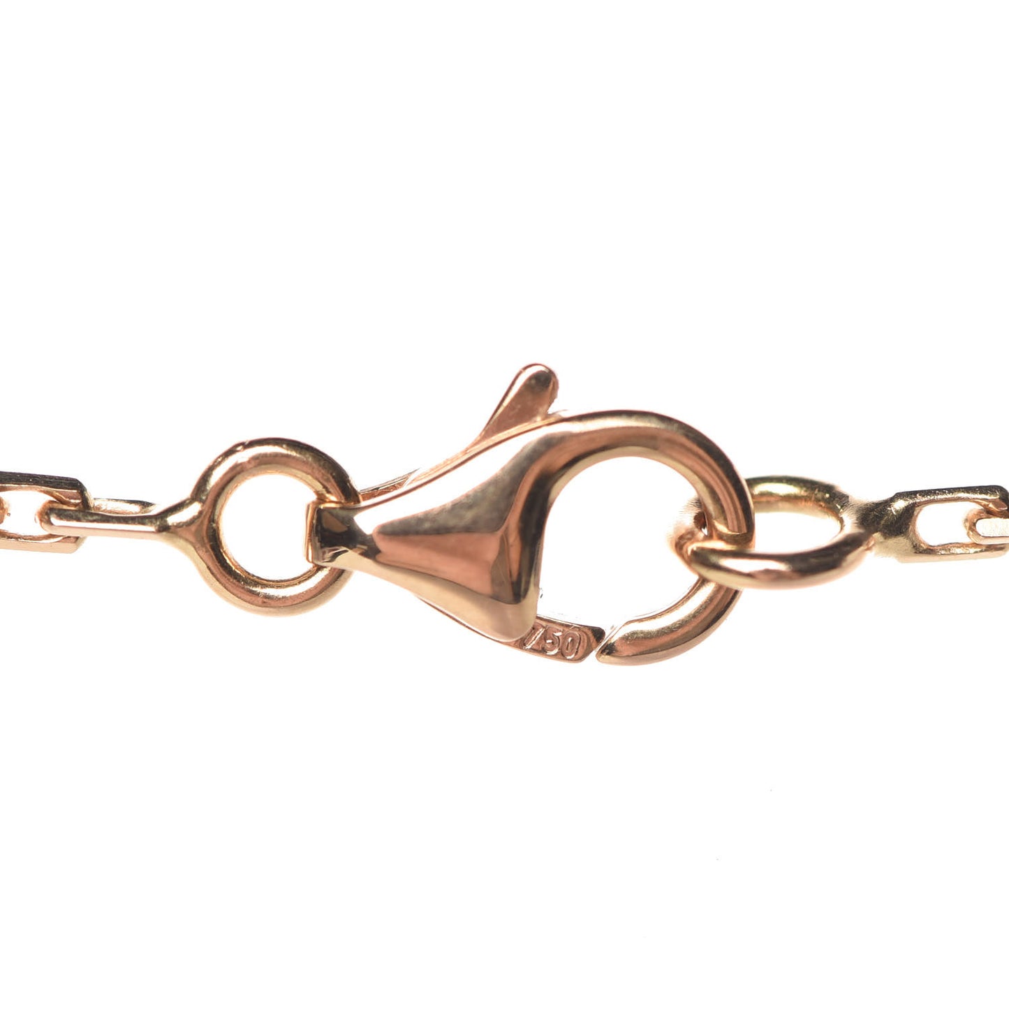 18K Pink Gold Diamond Interlocking LOVE Necklace