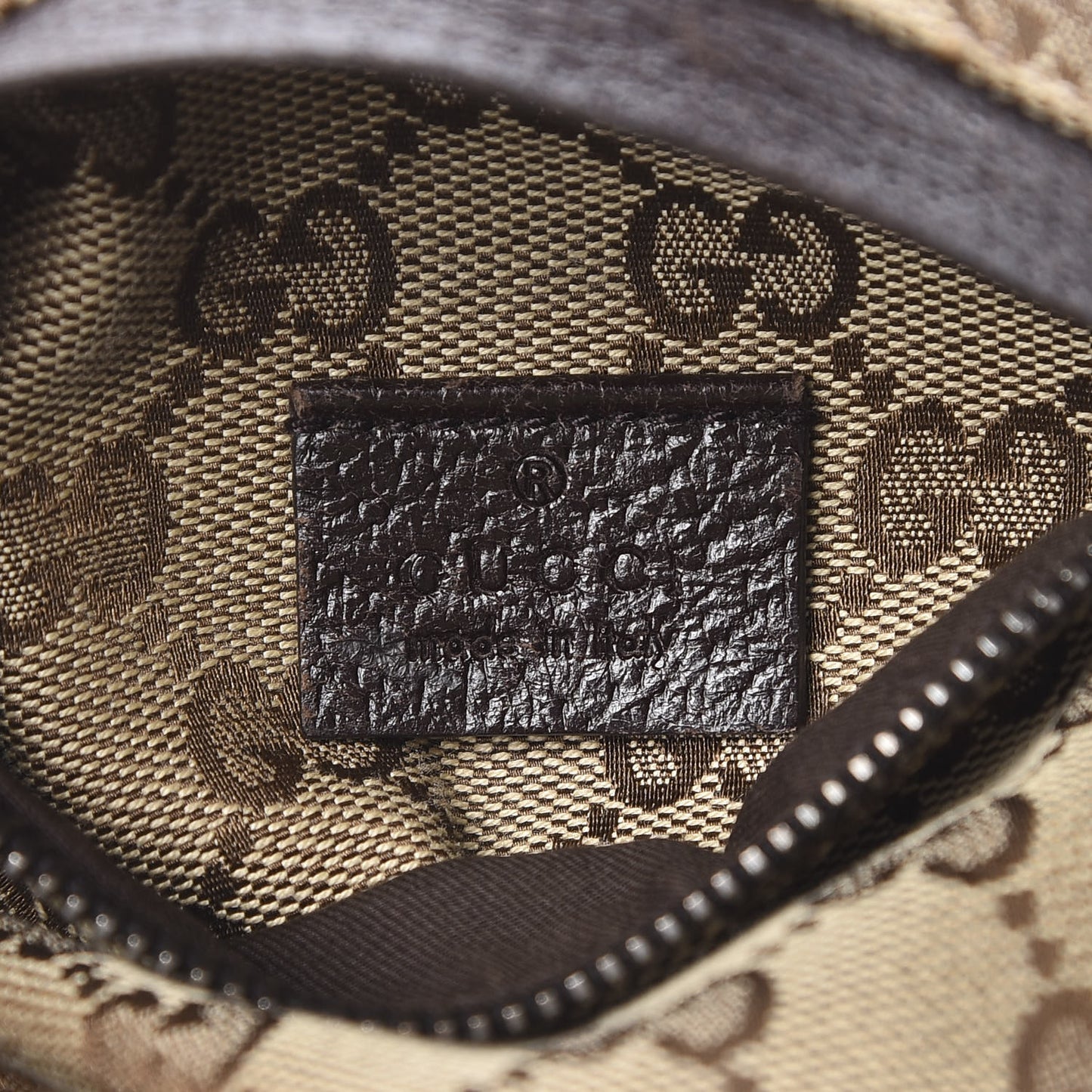 GG Monogram Web Double Pocket Belt Bag Dark Brown