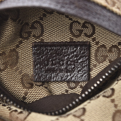 Gucci GG Monogram Web Double Pocket Belt Bag Dark Brown 8 of 16