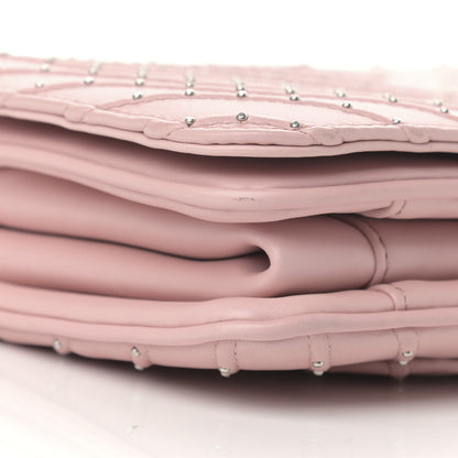 Chanel Calfskin Studded Chevron Quilted Flap Pink 9 of 13