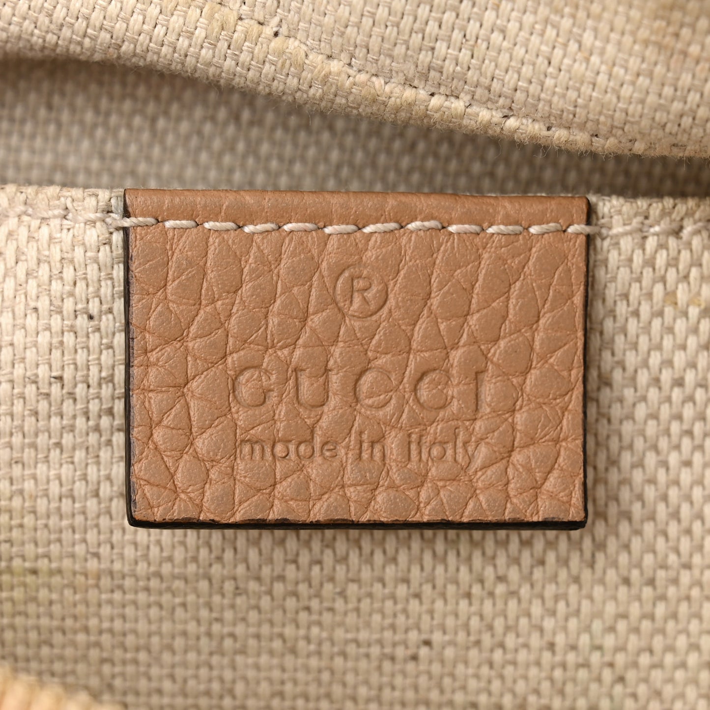 Pebbled Calfskin Small Soho Disco Bag Camelia