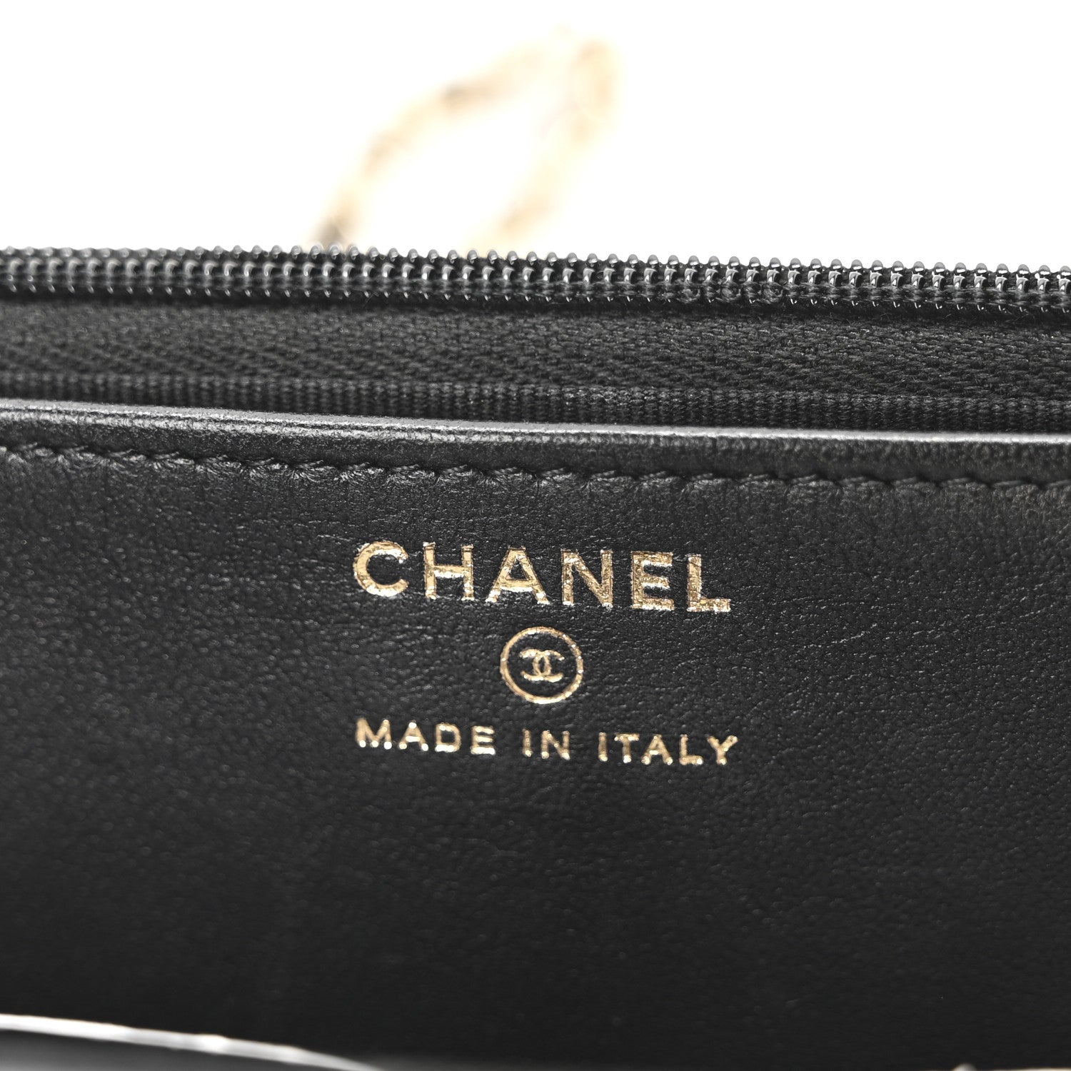 Chanel Lambskin Quilted Top Handle Wallet On Chain WOC Black 6 of 11