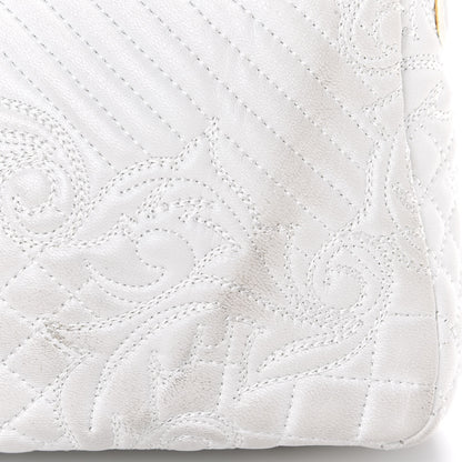 Versace Nappa Barocco Quilted Vanitas Medea Shoulder Bag White 10 of 10