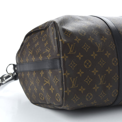 Louis Vuitton Monogram Macassar Keepall Bandouliere 45 6 of 9