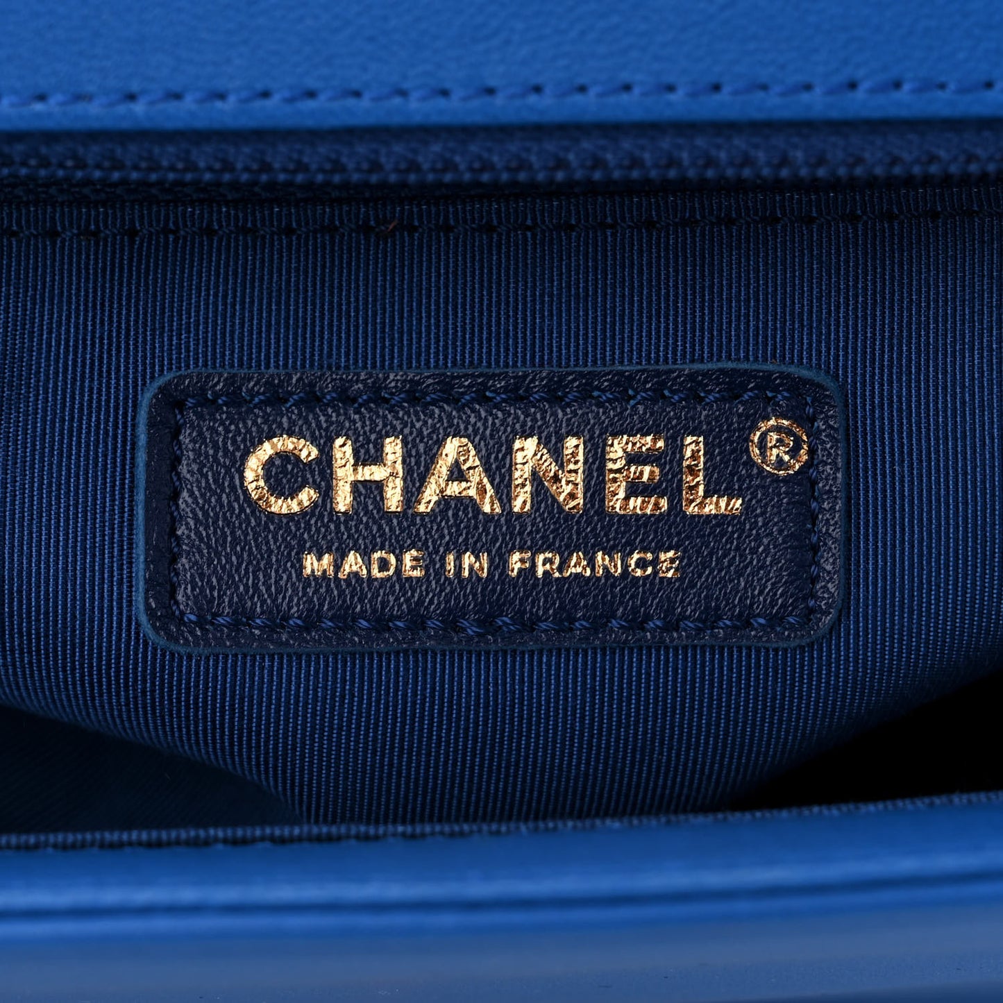 Lambskin Quilted New Medium Boy Flap Blue