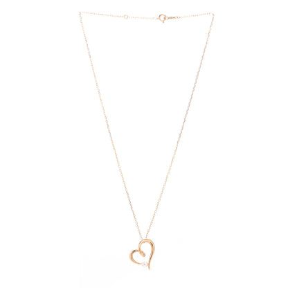 Mikimoto 18K Yellow Gold Akoya Pearl 4mm Heart Pendant Necklace 3 of 4