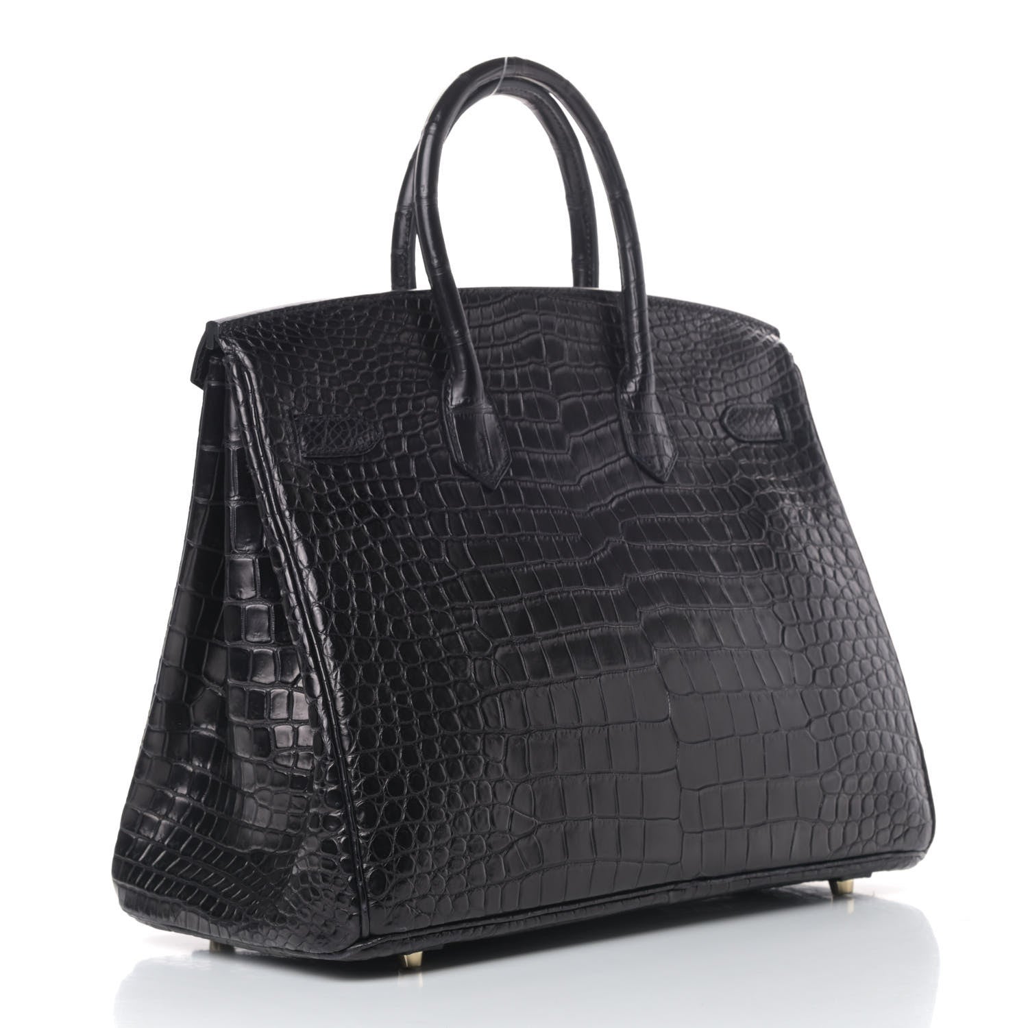 Hermes Matte Porosus Crocodile Birkin 35 Black 2 of 12