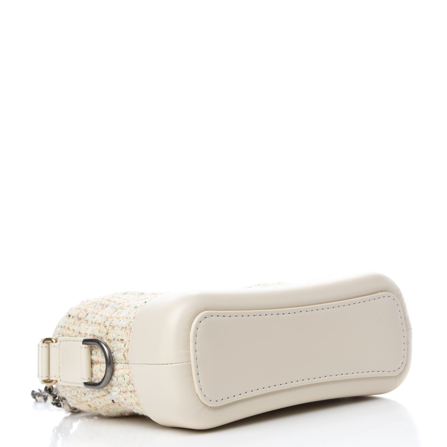 Chanel Tweed Calfskin Quilted Small Gabrielle Hobo Beige Ivory 4 of 11