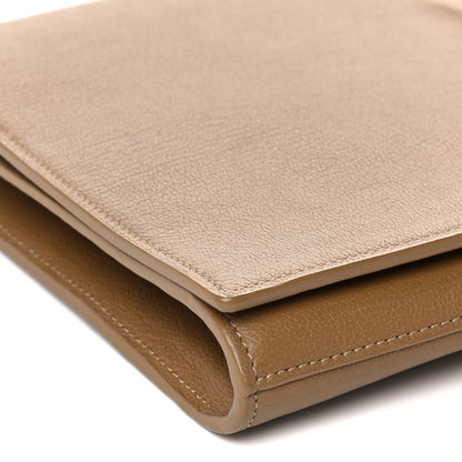 Saint Laurent Goatskin Large Belle De Jour Clutch Beige 7 of 15