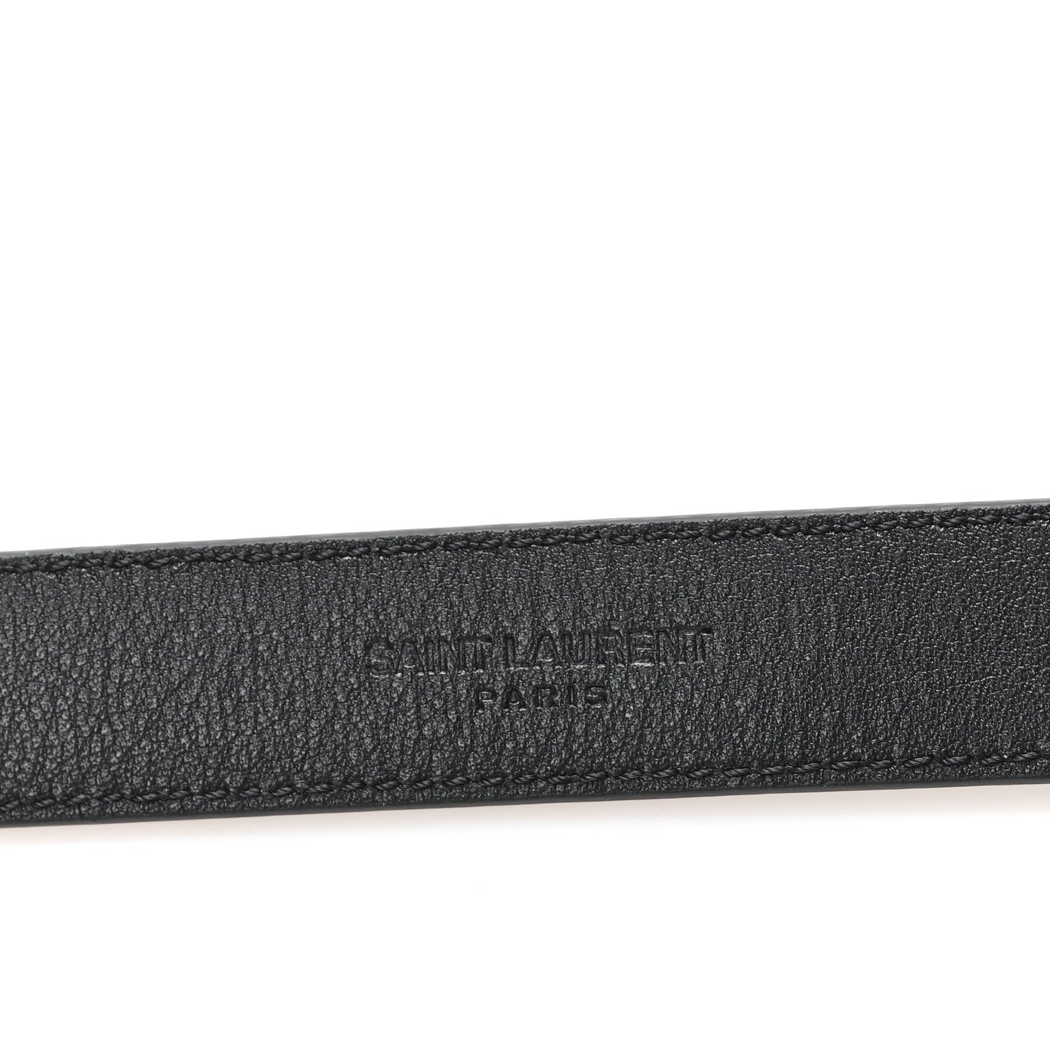 Saint Laurent Suede Calfskin Monogram Square Buckle Belt 90 36 Black 3 of 6