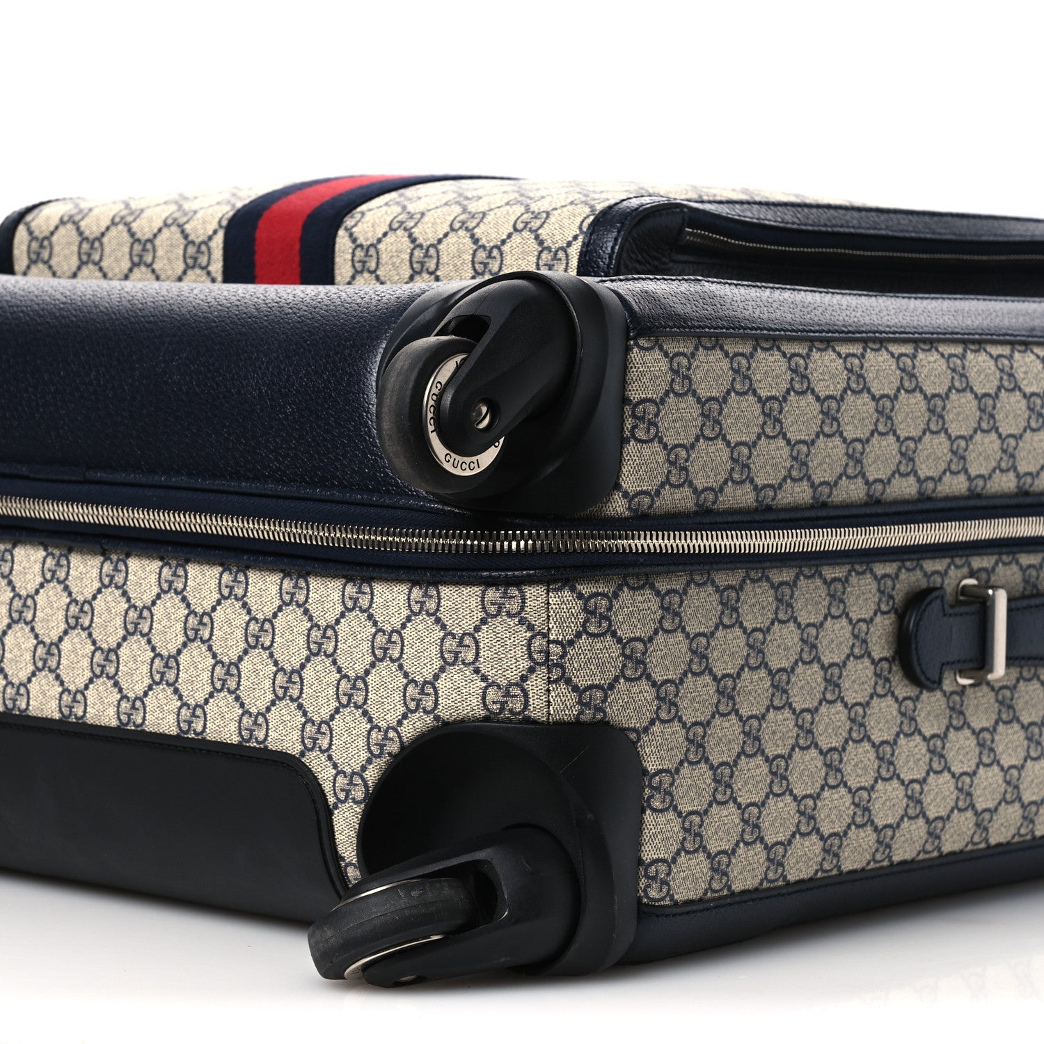GUCCI GGスプリーム ロールケース Gucci GG Supreme Monogram Textured Dollar Calfskin Web Large Savoy