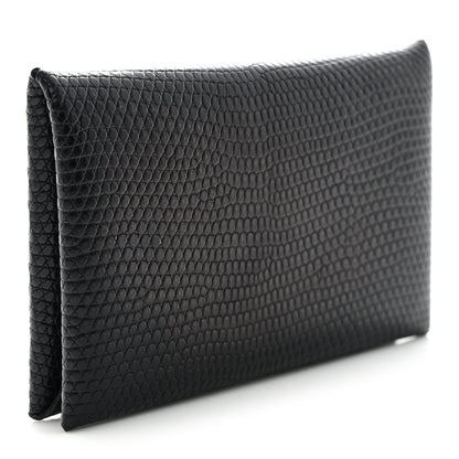 Hermes Lizard Calvi Card Case Black 3 of 7