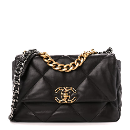 Chanel Lambskin Quilted Medium Chanel 19 Flap Dark Brown 1 of 10