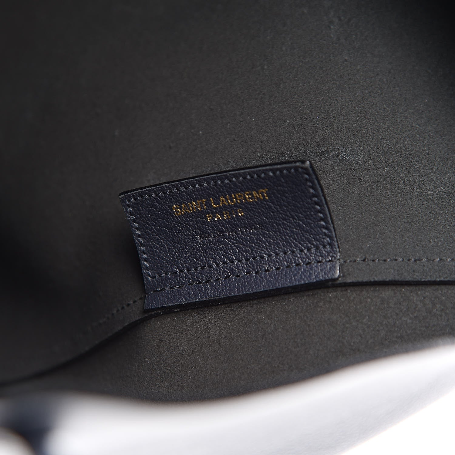 Saint Laurent Calfskin Large Shopping Tote Navy 7 of 10