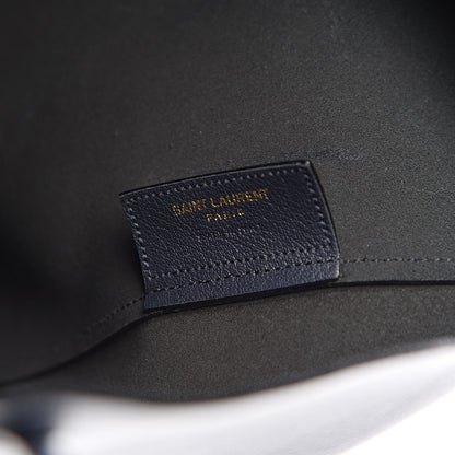 Saint Laurent Calfskin Large Shopping Tote Navy 7 of 10