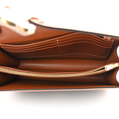 Celine Triomphe Canvas Calfskin Enveloppe Bag Tan 5 of 14