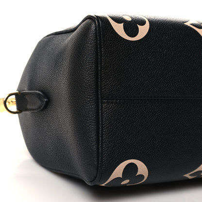 Louis Vuitton Empreinte Monogram Giant Speedy Bandouliere 25 Black Beige 8 of 9