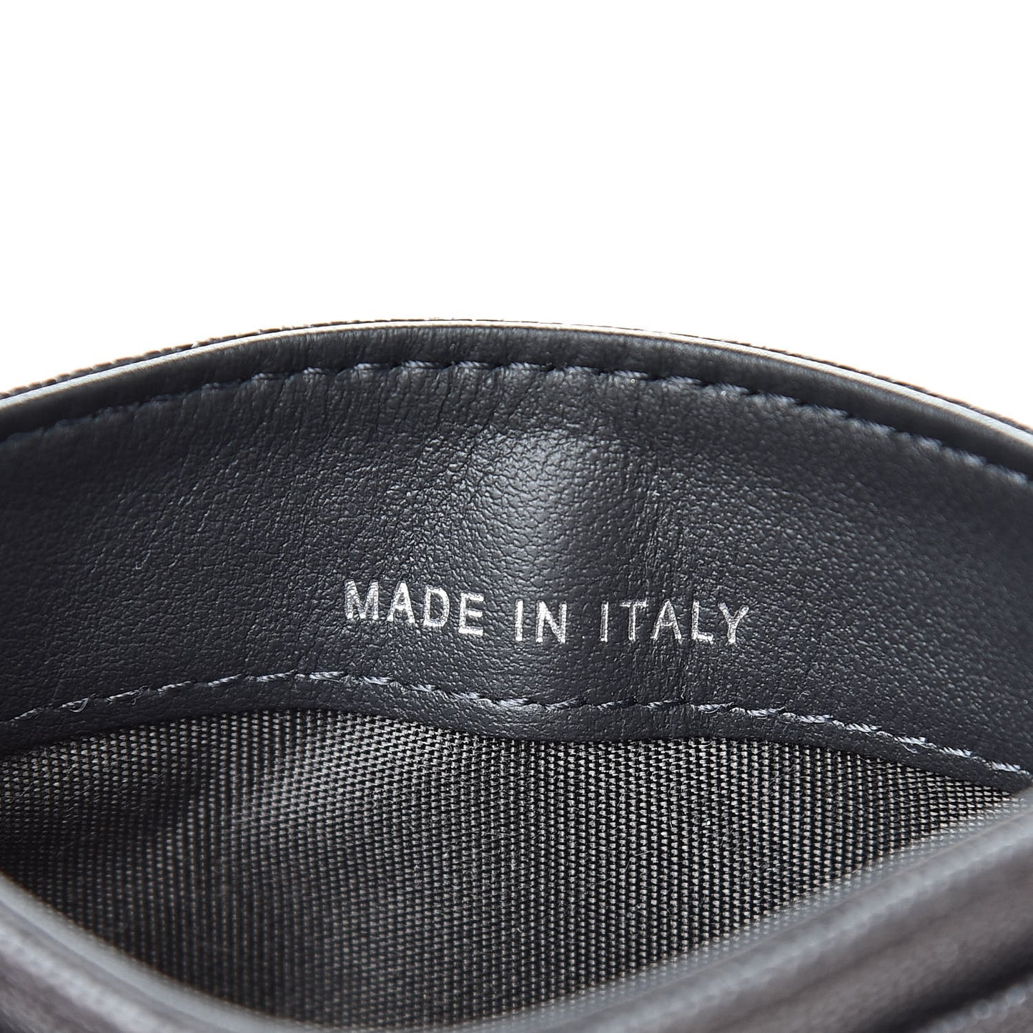 Caviar Quilted Boy Card Holder Charcoal