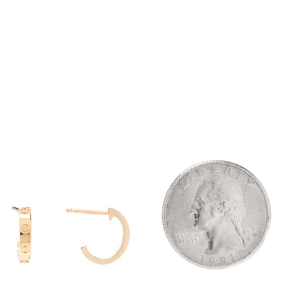 Cartier 18K Yellow Gold Small LOVE Hoop Earrings 2 of 5