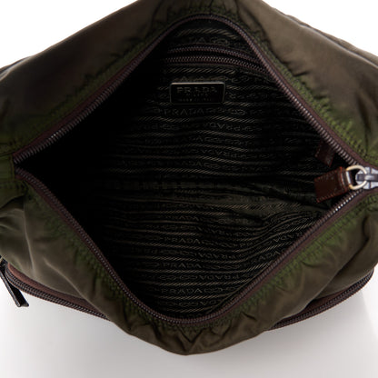 Prada Tessuto Nylon Saffiano Vela Messenger Bag Khaki 5 of 12