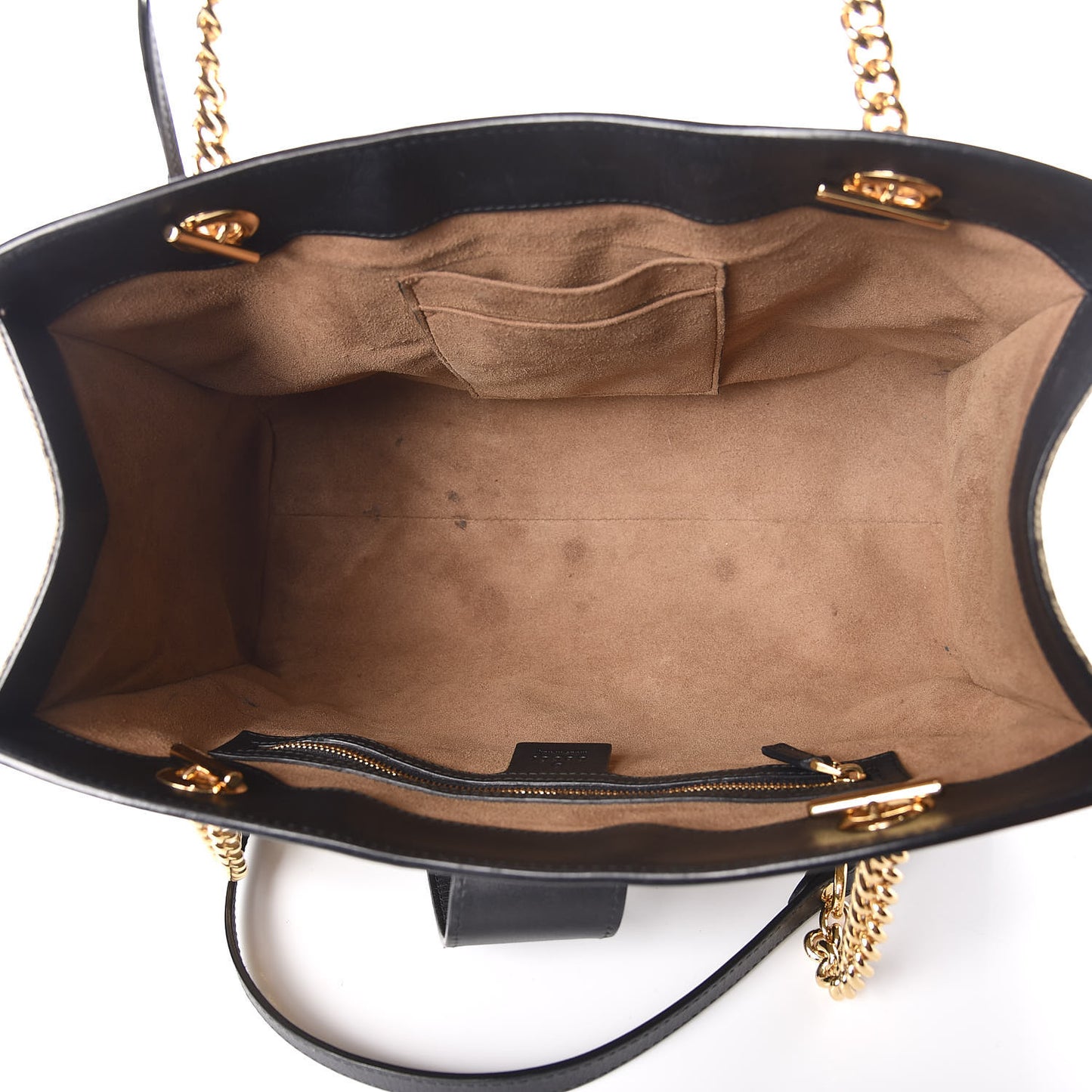 GG Supreme Monogram Medium Padlock Tote Black