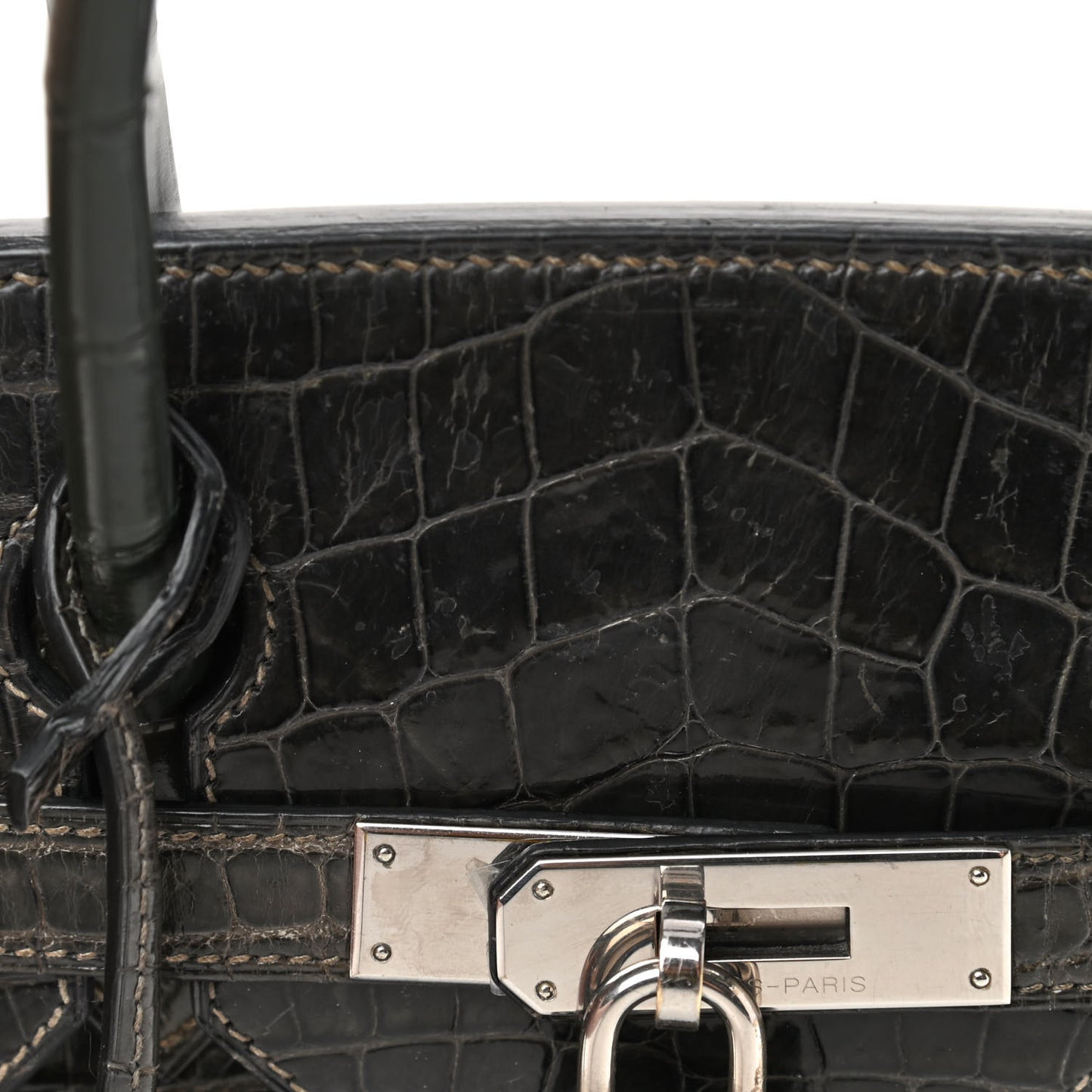 Shiny Niloticus Crocodile Birkin 30 Graphite