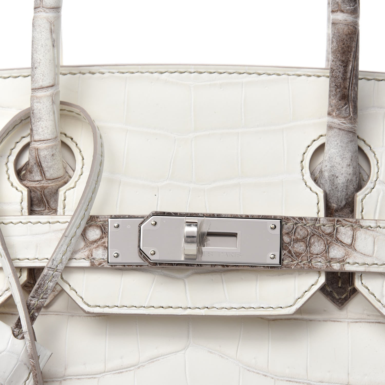 Hermes Matte Niloticus Crocodile Himalaya Birkin 30 Blanc 7 of 15