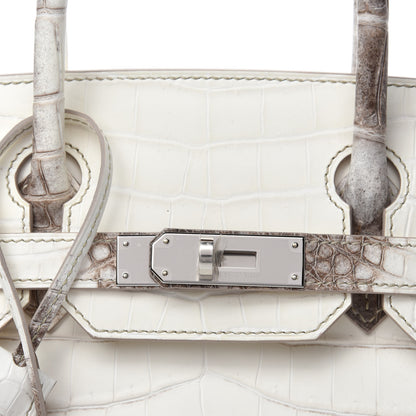 Hermes Matte Niloticus Crocodile Himalaya Birkin 30 Blanc 7 of 15