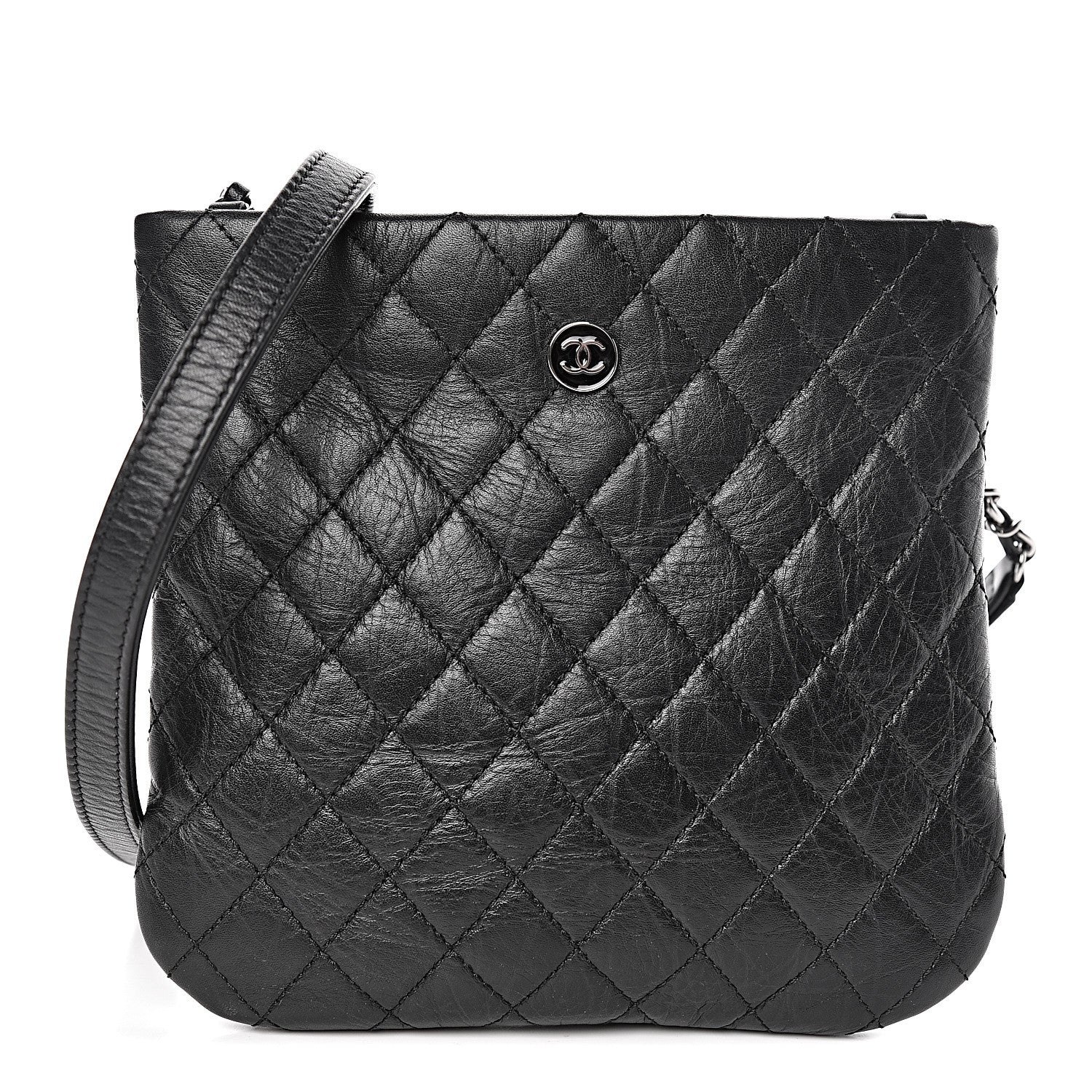 Chanel Calfskin Quilted Crossbody Bag Black 1 of 11